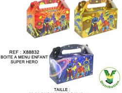 x88832 - boite a menu enfant super hero